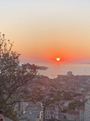 Coucher de soleil sur la rade de Marseille